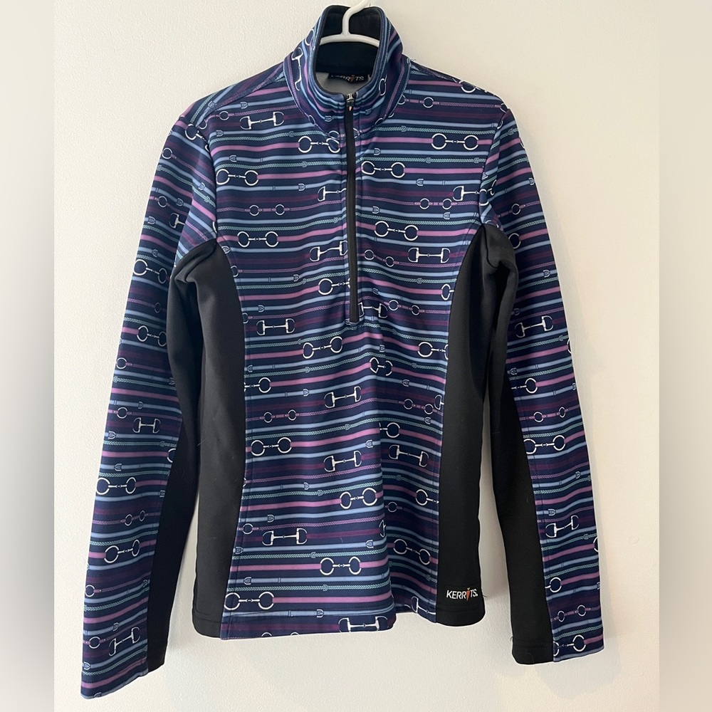 Kerrits Kids Quarter Zip Fleece Tech Top - Print M